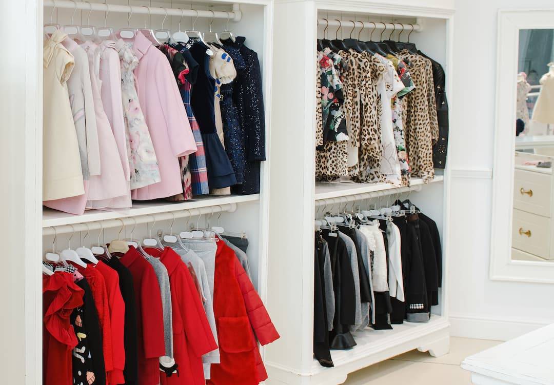 Fitted Wardrobe Filled With Childrens Clothing